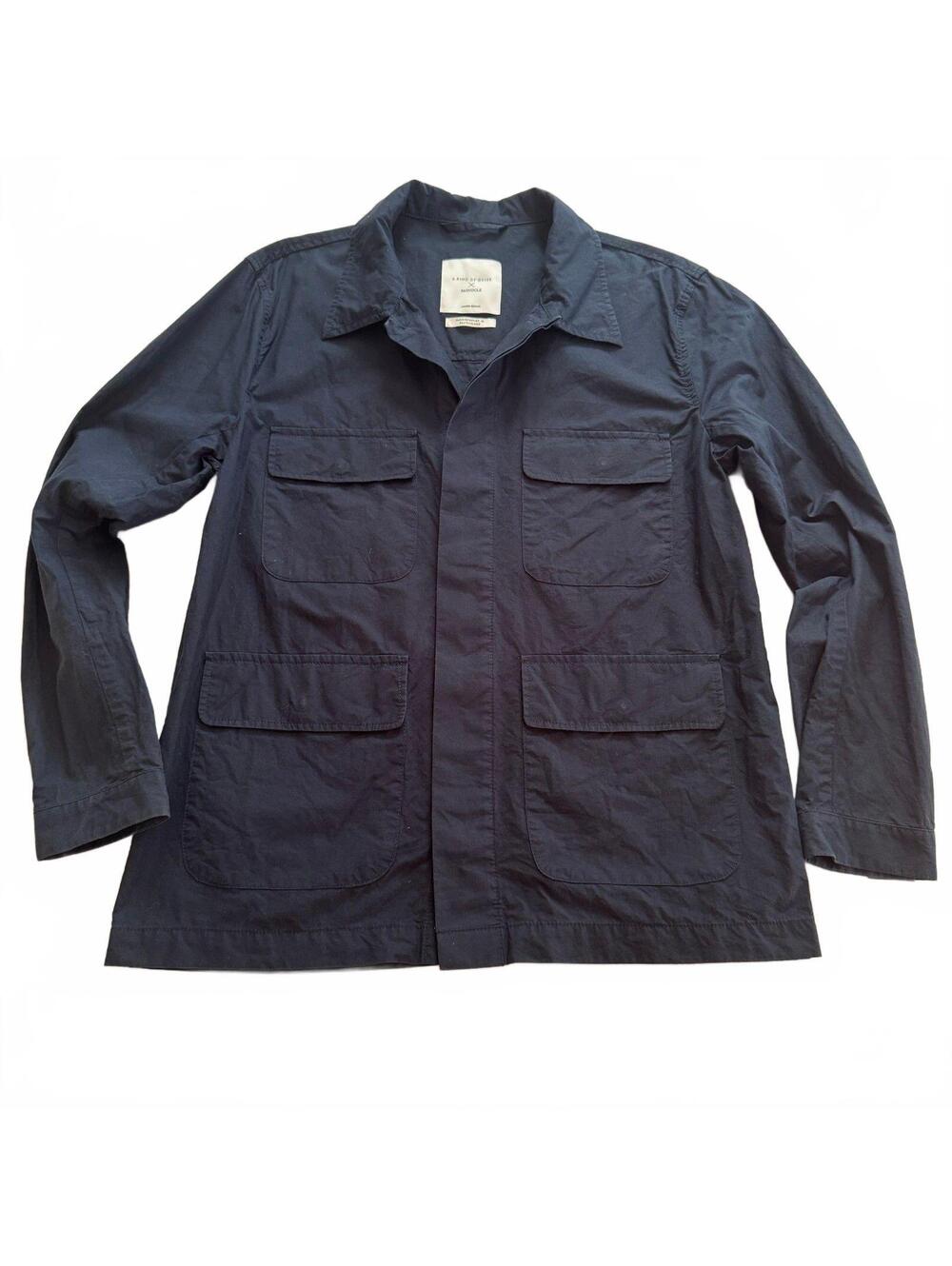 A Kind of Guise x Monocle Navy Safari Utility Jacket Large